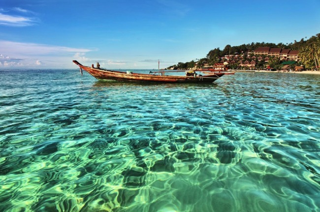 Boat in the bay Thailand