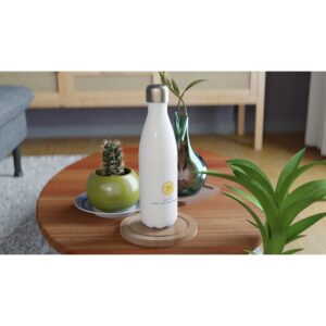 White 17oz Stainless Steel Water Bottle – AYP logo
