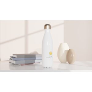 White 17oz Stainless Steel Water Bottle – AYP logo